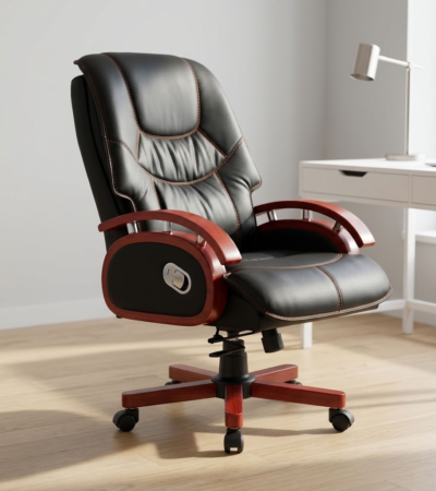 Executive Reclining Leather Office Chair in Kenya – Comfort, Style, and Productivity Upgrade Your Workspace with an Executive Reclining Leather Office Chair The Executive Reclining Leather Office Chair is an excellent choice for professionals seeking comfort, flexibility, and a sophisticated office appearance. Designed for executive offices and modern workspaces, this chair combines a stylish leather or leather-look finish with a reclining design. It provides a comfortable seating option for computer work, meetings, reading, and other daily business activities. Whether you are furnishing a director's office in Nairobi or upgrading a home office elsewhere in Kenya, this executive chair adds a professional touch to your workspace. Premium Leather Finish and Comfortable Seating The leather upholstery gives this executive office chair an elegant appearance that complements modern office furniture. Its smooth finish pairs well with executive desks, boardroom tables, and computer workstations. Depending on the model, the chair may feature a generously padded seat, supportive backrest, and cushioned armrests. These features can help improve seating comfort during extended working sessions. The leather-style surface is also generally easy to wipe clean using suitable care products, helping maintain a neat and professional appearance. Reclining Function for Flexible Seating One of the main advantages of an executive reclining leather chair is its adjustable backrest. Depending on the model, users may recline the backrest to a preferred angle for a change in sitting position. Some designs include a tilt mechanism, adjustable seat height, swivel functionality, and smooth-rolling caster wheels. These features offer flexibility for different office tasks and working preferences. The reclining function should be used according to the manufacturer's instructions. For regular desk work, adjust the chair so your feet rest comfortably on the floor and your arms align naturally with the desk. Confirm the available reclining positions and adjustment mechanisms before purchasing. Ideal for Directors, Managers, and Home Offices The Executive Reclining Leather Office Chair suits company directors, senior managers, entrepreneurs, consultants, and home-based professionals. It works well in private offices, corporate workspaces, executive suites, and selected meeting areas. Pair it with a matching executive desk or office storage cabinet to create a coordinated and professional environment.